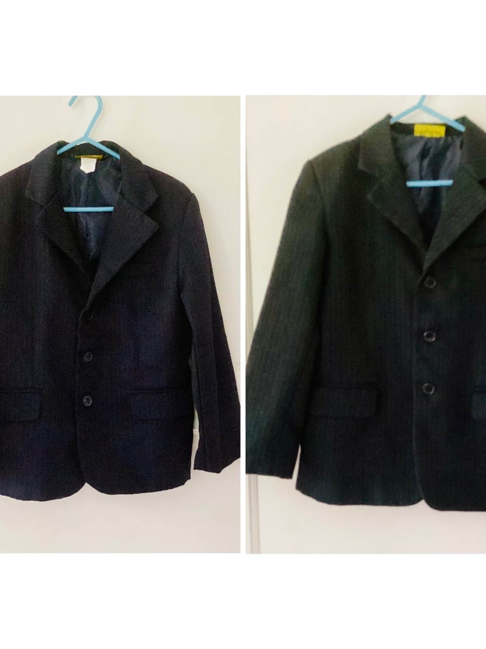 Lot Of 2 Rafael boy's navy blue pinstripe formal suit blazers Size 5 & 6 Event